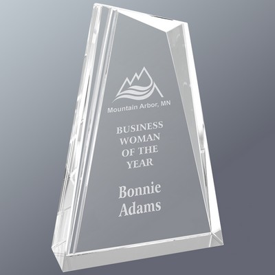 Self-Standing Crystal Peak Award, Small (4-3/4"x7"H)
