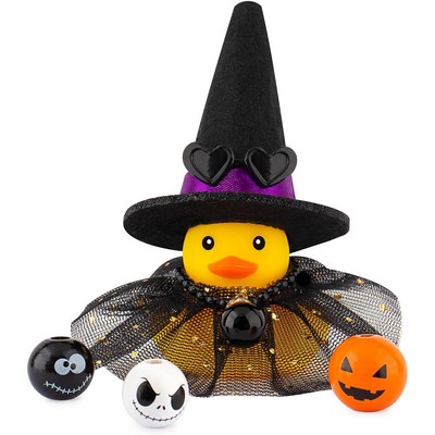 Halloween Rubber Duck Witch Duck Car Decorations Halloween Accessories Witch Hat Pumpkin Skull