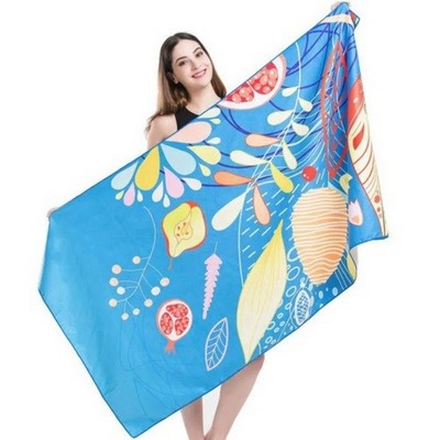 SunSleek Premium Microfiber Beach Towel