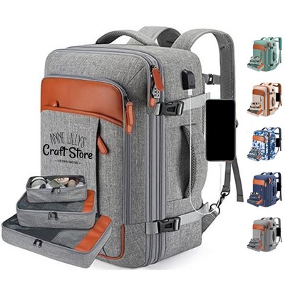 Travel Backpack with Packing Cube and USB Charger