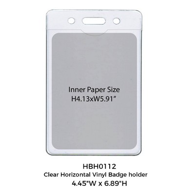 4.53" x 3.62" Clear Vertical Vinyl Badge Holder
