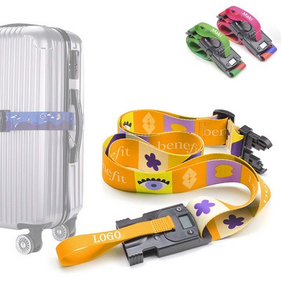 Adjustable Sublimation Luggage Strap with Lock