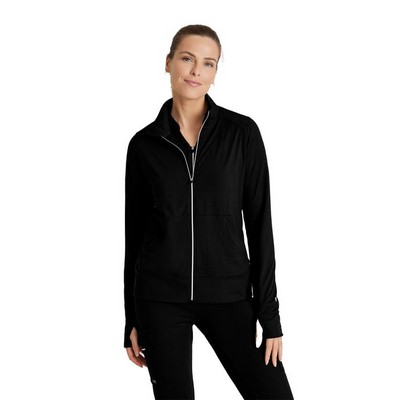 Women's Kangaroo Pocket Zip-Up Warm-Up Jacket