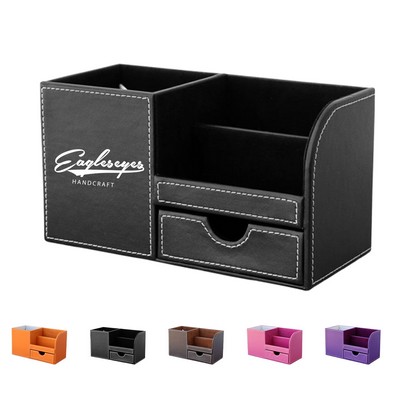 PU Leather Business Desk Organizer