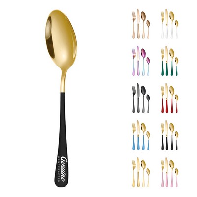 24 Piece Golden Plated Stainless Steel Utensil Set