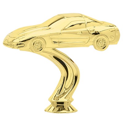 4" Gold Plastic Corvette Car Trophy Figure