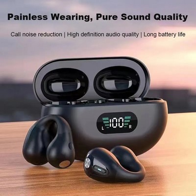 Wholesale LED Digital Display Bone Conduction Wireless Headphones