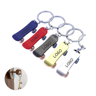 Mini Metal Skate Board Key Chains