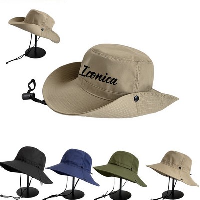 Summer Fishing Sun Hat with Chin Cord