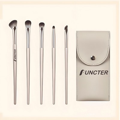 Luxe Gold 5-Piece Brush Set With PU Bag