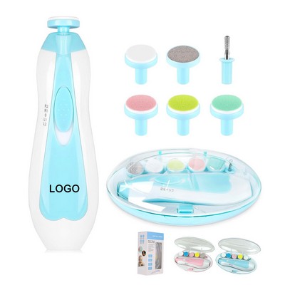 Baby Nail File Clippers Electric with LED Light Safe for Newborn Kids and Adult