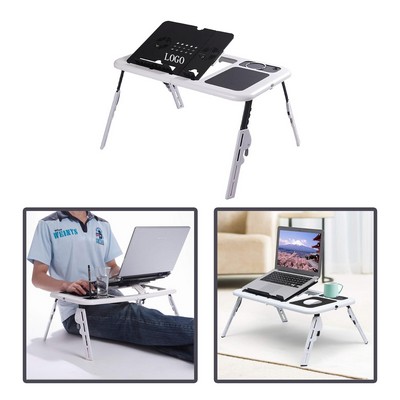 BreezeFold Dual Fan Bed Desk