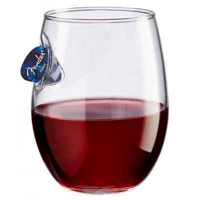 Guitar Pick Embedded Wine Glass