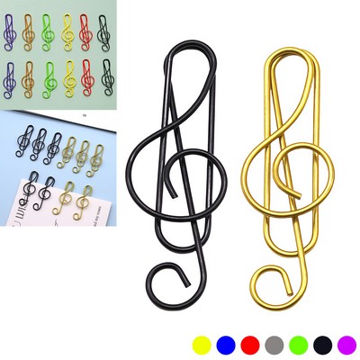 Music Clef Shaped Paper Clips in Tin Box