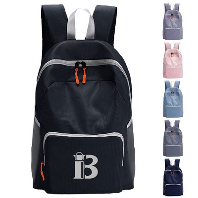 Lightweight Packable Water-Resistant Polyester Backpack