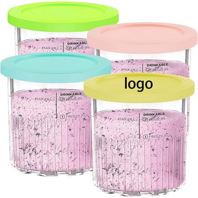 Plastic Clear Ice Cream Cup 4 4/5" x 5"