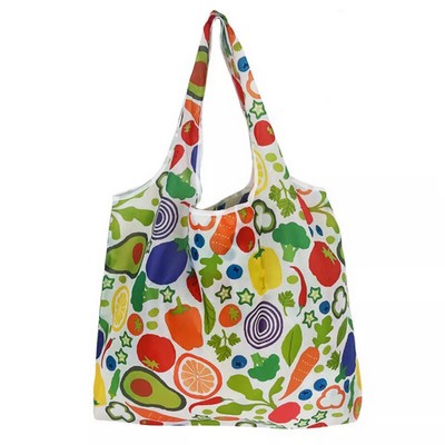 Full Color Foldable Polyester Tote Bag (19" x 24")