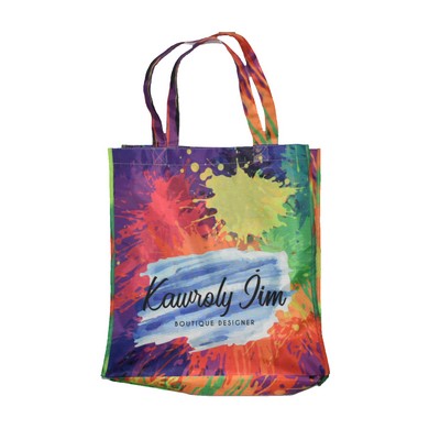 Full-Color 6 Oz. Polyester Twill Grocery Tote Bag (13" x 15" x 4")