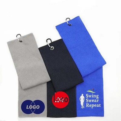 Waffle Golf Towel (23.6 " X 15.7 ")