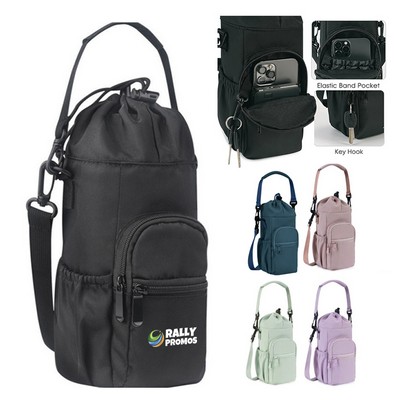 40oz Insulated Water Bottle Carrier Sling Bag