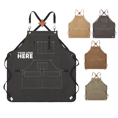 Crossbck Apron With Pocket