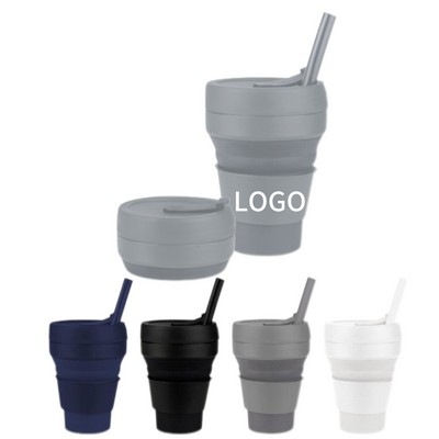 12 Oz Silicone Collapsible Coffee Cup