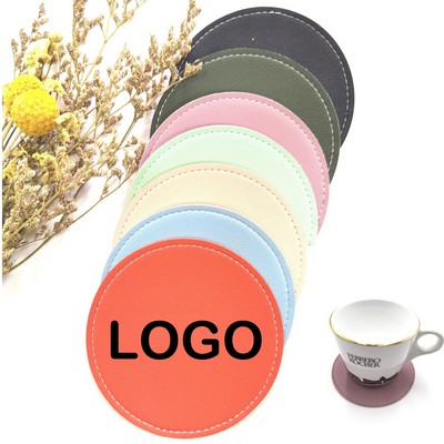 PU Leather Absorbent Coaster