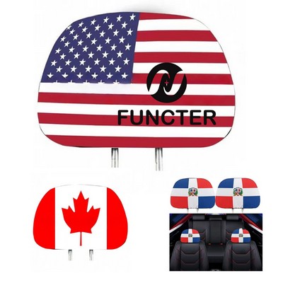 Customized National Patterns Car Head Rest Cover