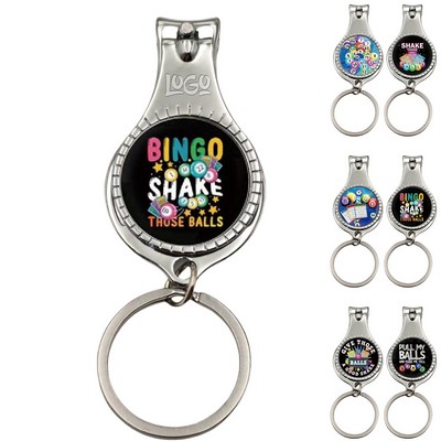 Multifunctional Retro Keychain with Opener & Nail Clipper