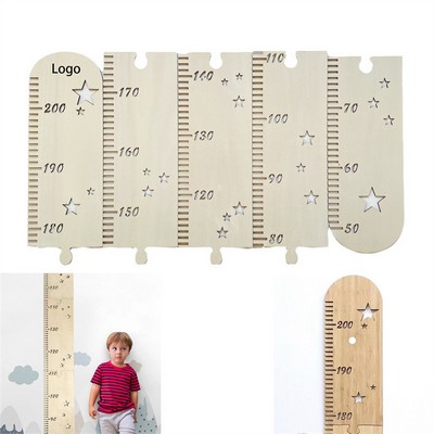 Wooden Puzzle Growth Height Measuring Ruler