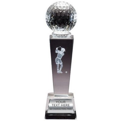 Crystal Tower Golf Female Award 9X2.5"