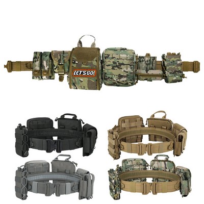8" 1 Tactical Battle Belt Set with Pouches Accessories
