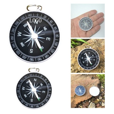 Metal Pocket Compass with Keychain