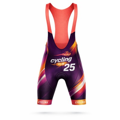 Unisex Cycling Bib Shorts Full Sublimated 300GSM