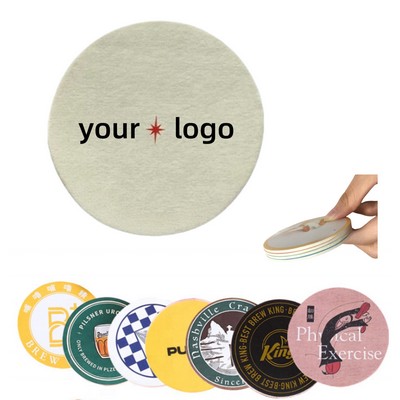 4" Absorbent Paper Cup Coaster
