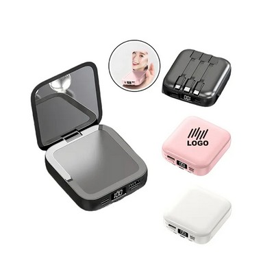 5000mAh Power Bank with Makeup Mirror