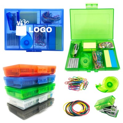 7 Piece Clear Case Desk Stationery Set MOQ 50