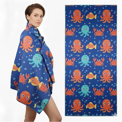 Sublimated Quick Dry 400GSM Microfiber Beach Towel
