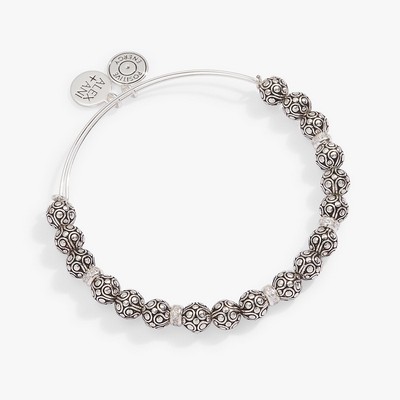 Alex and Ani® Metal Filigree And Pave Beaded Bangle