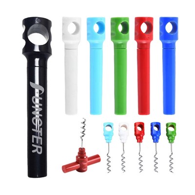 Portable T-shaped Corkscrew Wine Opener