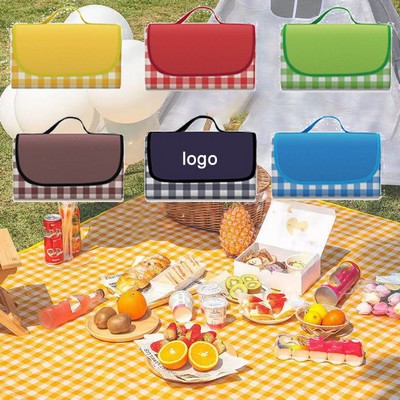 Portable 600D Oxford Picnic Blanket Waterproof Camping Mat 80"x60"