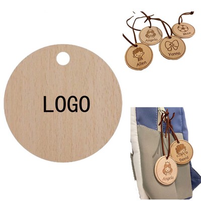 Personalized Beech Wood Tags - Custom Name Labels for School & Home