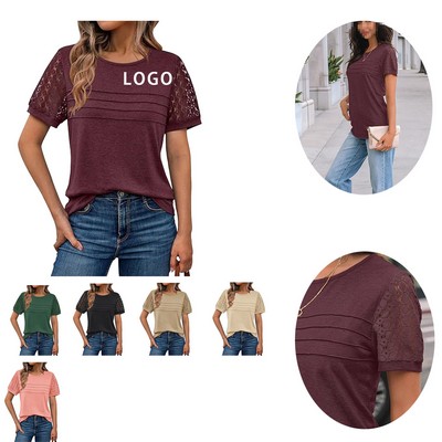 Lace Summer Short Sleeved Shirt