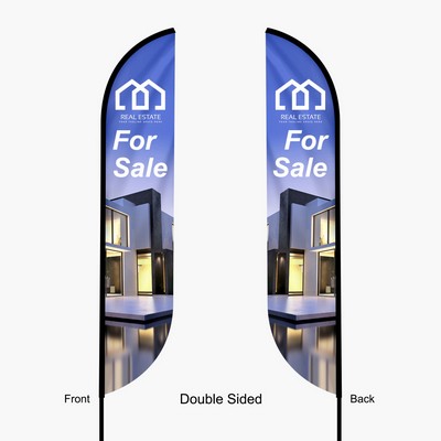 14' Feather Convex Flag Double Sided
