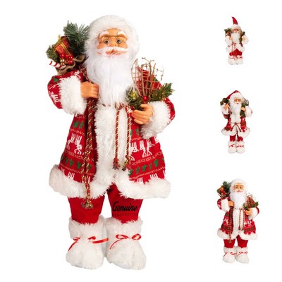 Felt Santa Calendar Christmas Wall-Mounted Pocket