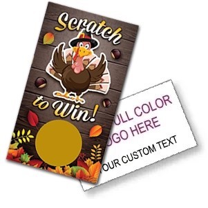 Scratch Off Cards - THANKSGIVING - Scratch and Win (4 Sizes)