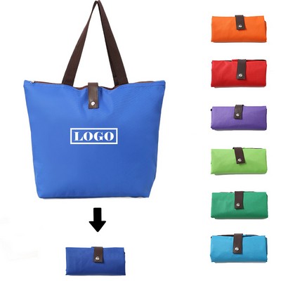 Foldable Shopping Tote Bag With Zipper