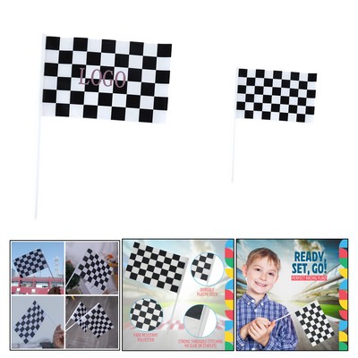 Mini Checkered Racing Hand Waving Flag