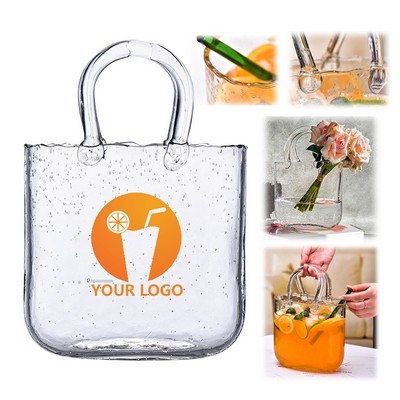 Handmade Glass Bag vase Drinking Cup