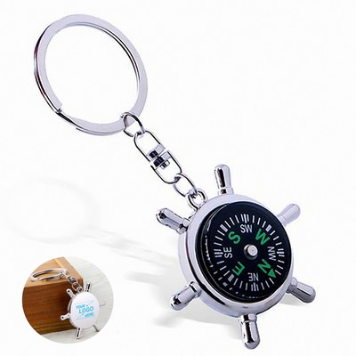 Metal Compass Key Chain